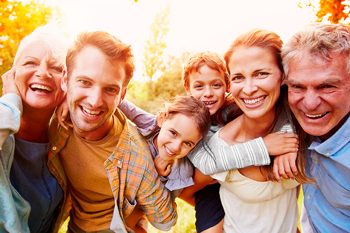 Familia sonriente